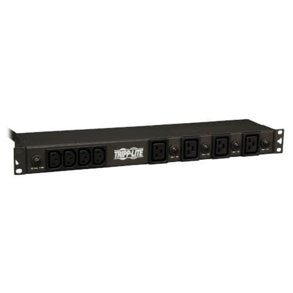 Tripp Lite 4.8/5.8kW Single-Phase Basic PDU, 200-240V Outlets (16-C13 & 4-C19), L6-30P, 15ft Cord, 1U Rack-Mount 037332122261