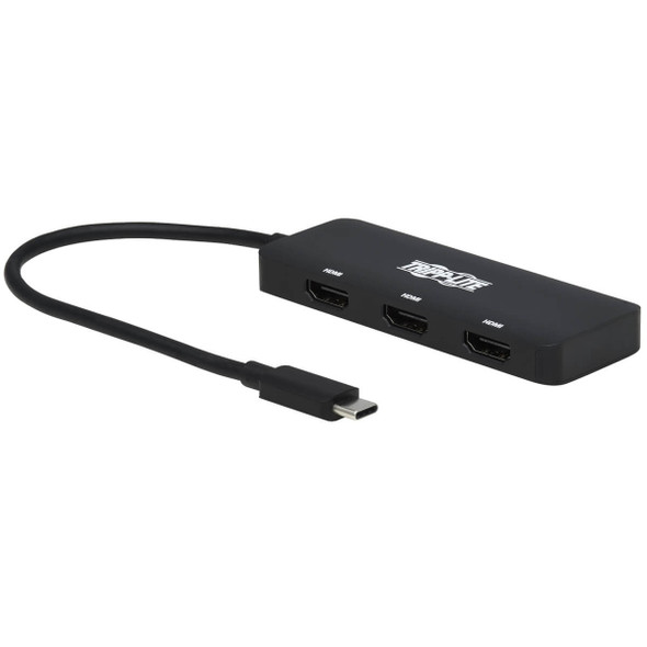 Tripp Lite U444-3H-MST USB-C Adapter, Triple Display - 4K 60 Hz HDMI, HDR, 4:4:4, HDCP 2.2, DP 1.4 Alt Mode, Black 037332263797