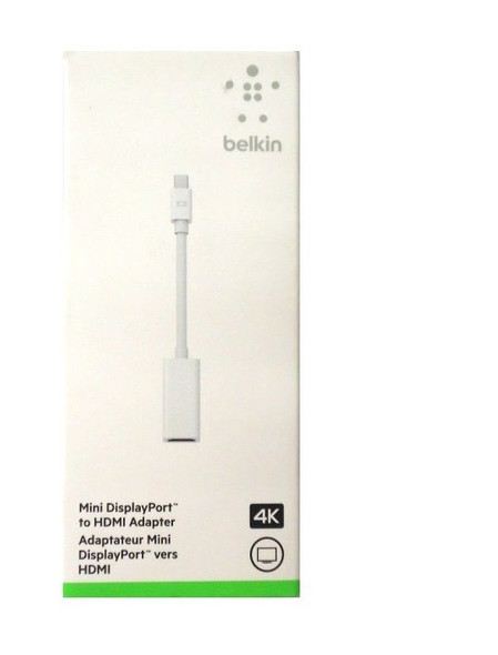 Belkin F2CD078DSAPL video cable adapter Mini DisplayPort HDMI Type A (Standard) White 745883702015