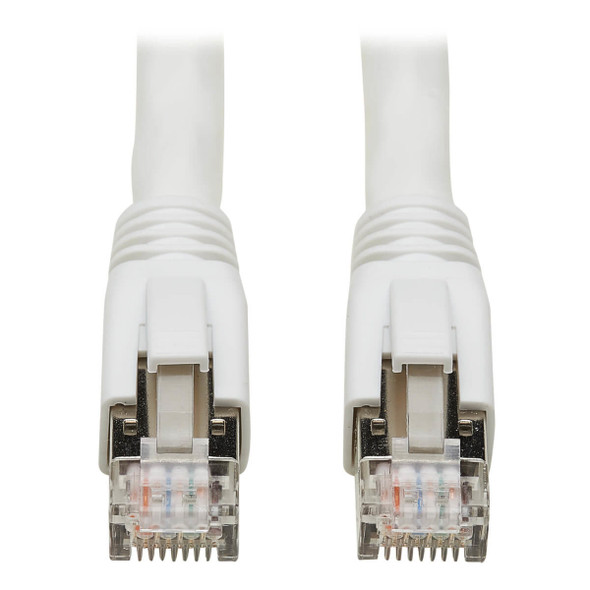 Tripp Lite N272-025-WH Cat8 25G/40G Certified Snagless Shielded S/FTP Ethernet Cable (RJ45 M/M), PoE, White, 25 ft. (7.62 m) 037332249791