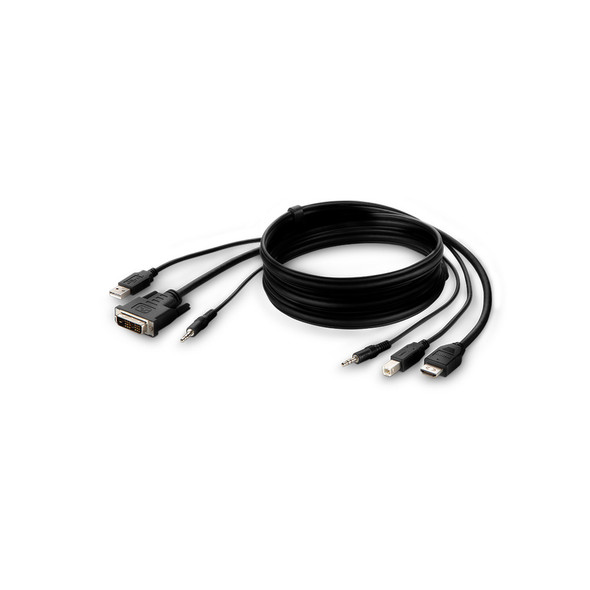 Belkin F1DN1CCBL-DH6t KVM cable Black 1.8 m 745883773244