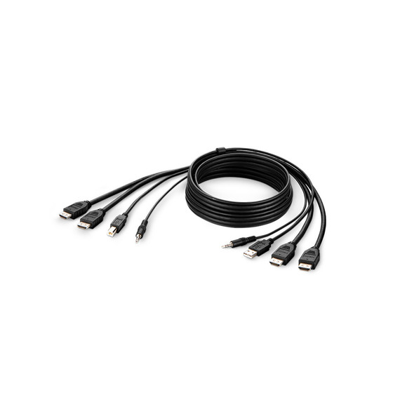 Belkin F1DN2CCBL-HH10t KVM cable Black 3 m 745883773398