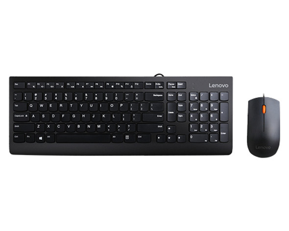 Lenovo 300 keyboard Mouse included USB QWERTY US English Black