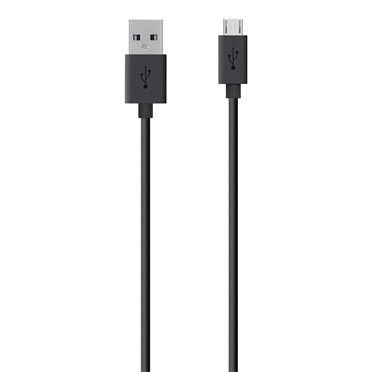 Belkin USB A - Micro-USB, 2m USB cable USB 2.0 Micro-USB B Black 722868973097