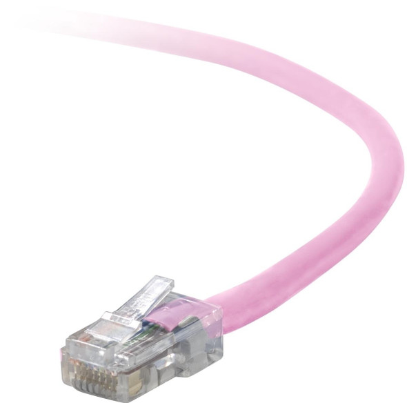 Belkin Cat5e Patch Cable, 14ft, 1 x RJ-45, 1 x RJ-45, Pink networking cable 4.26 m 722868142530