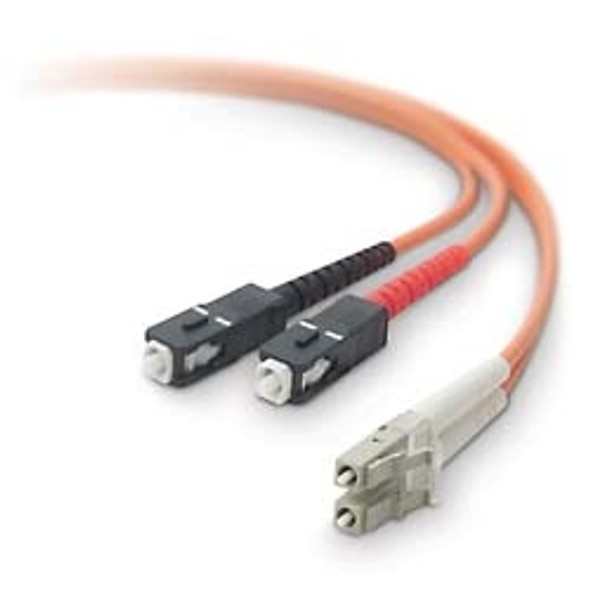 Belkin Fiber Optic Cable; Multimode LC/SC Duplex MMF, 50/125 fibre optic cable 15 m Orange 722868419960