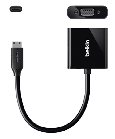 Belkin mini HDMI - VGA m/f VGA (D-Sub) HDMI Type C (Mini) Black 722868933183