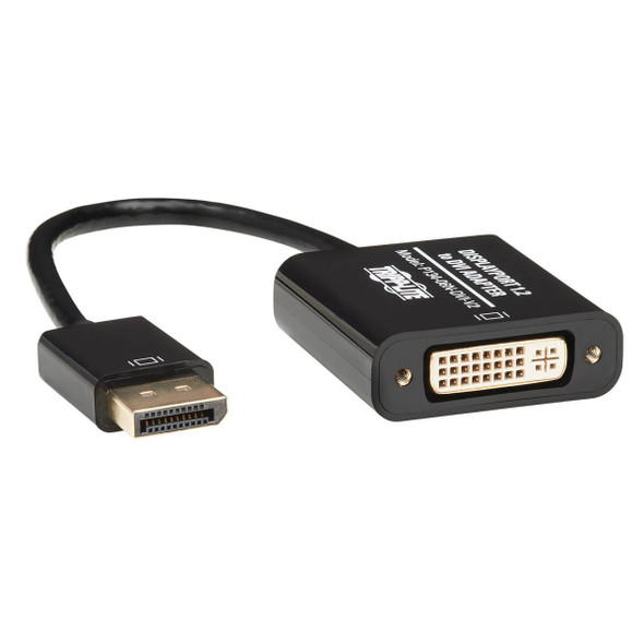 Tripp Lite P134-06N-DVI-V2 DisplayPort to DVI Active Adapter Video Converter, DP ver 1.2, (M/F), 6-in. (15.24 cm) 037332192035