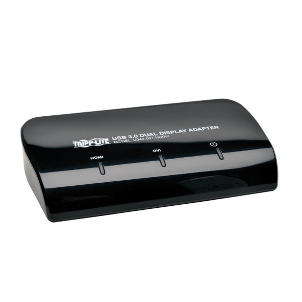 Tripp Lite U344-001-HDDVI USB 3.0 SuperSpeed to DVI and HDMI Dual Monitor Video Display Adapter 037332186294
