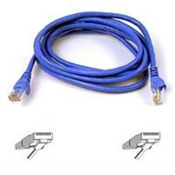 Belkin Cat 5E Patch Cable - 25ft - 1 x RJ-45, 1 x RJ-45 networking cable Blue 7.62 m 722868522998