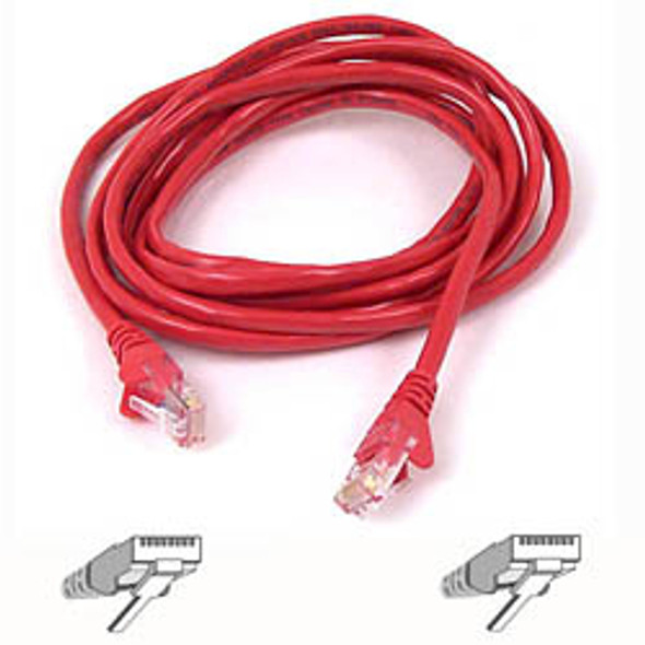 Belkin CAT6 Snagless Patch Cable 1ft. Red networking cable 0.3 m 722868468821