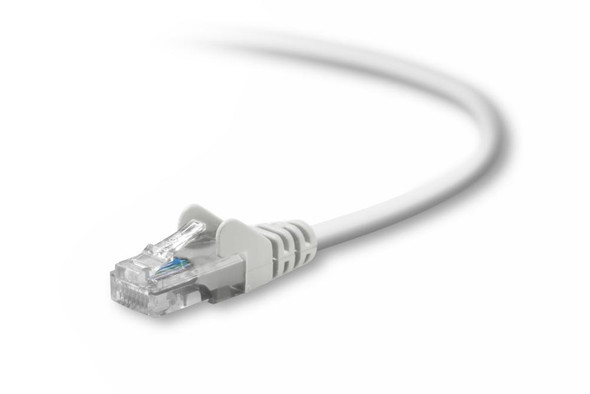 Belkin Cat5e, 1ft, 1 x RJ-45, 1 x RJ-45, White networking cable 0.3 m 722868192573