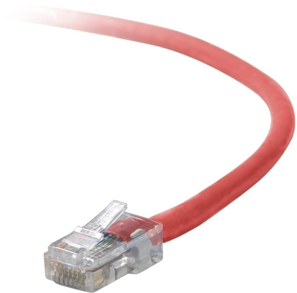 Belkin Cat5e Patch Cable, 25ft, 1 x RJ-45, 1 x RJ-45, Red networking cable 7.62 m 722868118887