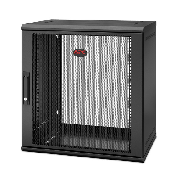 APC NetShelter WX 12U Single Hinged Wall-mount Enclosure 400mm Deep Wall mounted rack Black AR112SH4 731304402695