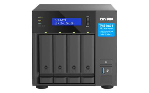 QNAP NAS TVS-h474-PT-8G-US 4Bay Pentium G7400 8GB DDR4 RAM 250W Retail