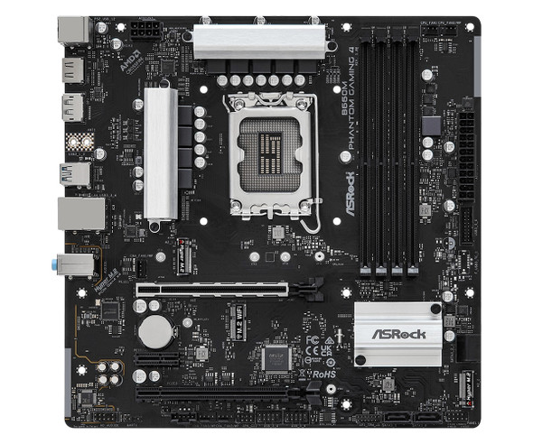 ASRock MB B660M PHANTOM GAMING 4 B660 LGA1700 Max128GB DDR4 Micro ATX Retail
