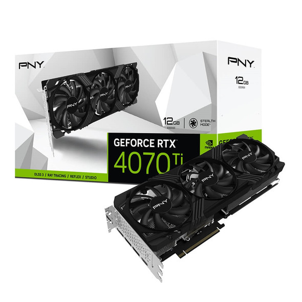 PNY Video Card VCG4070T12TFXPB1 GeForce RTX4070 Ti 12GB TRPLFAN PB Retail