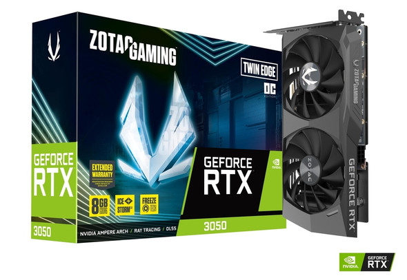 ZOTAC VCX ZT-A30500H-10M GeForce RTX 3050 Twin Edge OC 8GB GDDR6 128B PCIE RTL
