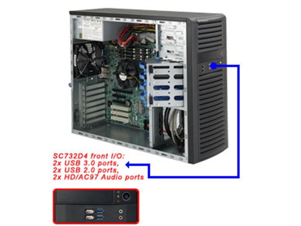 Supermicro CSE-732D4-903B Mid-tower 900W 80Plus 4x3.5inch SAS SATA Black RTL