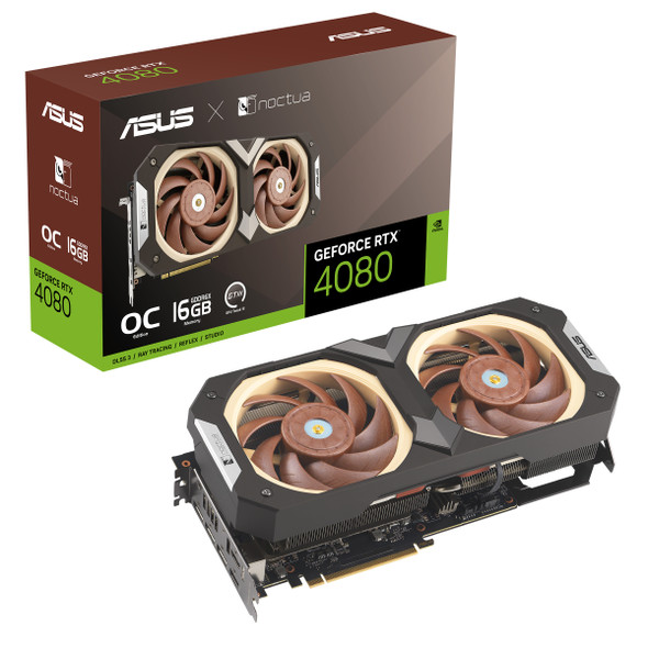 ASUS RTX4080-O16G-NOCTUA NVIDIA GeForce RTX 4080 16 GB GDDR6X RTX4080-O16G-NOCTUA 197105113237