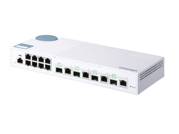 QNAP SWT QSW-M408-4C-US 12port Eight 1GbE PT and 4x10G SFP+ NBASE-T combo PT