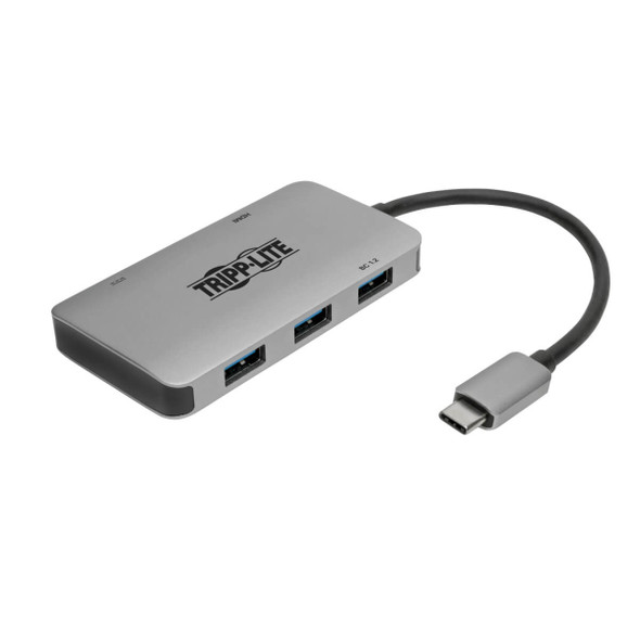 Tripp-Lite AC U444-06N-H3U-C USB-C Multiport Adapter 100W PD Charging Gray RTL