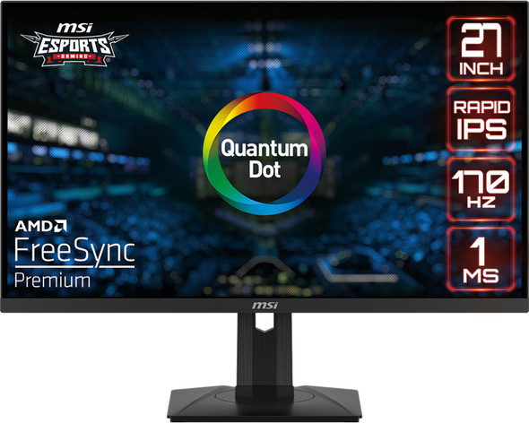 MSI MN G274QPF-QD 27 Rapid IPS QHD 2560x1440 16:9 170Hz Metallic Black Retail