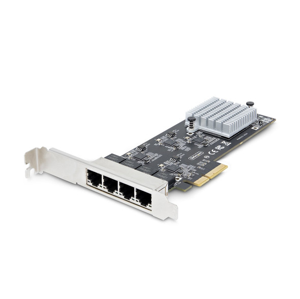 StarTech.com 4-Port 2.5Gbps NBASE-T PCIe Network Card, Intel I225-V, Quad-Port Computer Network Card, Multi-Gigabit NIC, PCI Express Server LAN Card, Desktop Ethernet Interface 065030898157