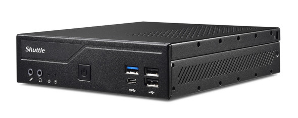 Shuttle Slim PC DH610S , S1700, 1x HDMI, 1x DP , 1x 2.5", 2x M.2, 1x LAN (Intel 1G), 24/7 permanent operation, incl. VESA 887993005126 DH610S