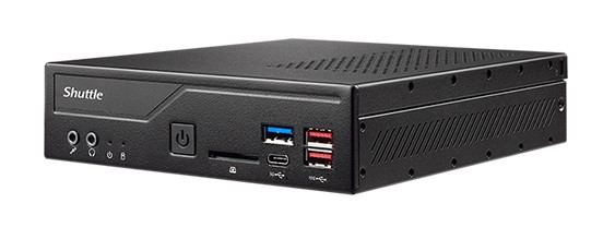 Shuttle Slim PC DH670 , S1700, 2x HDMI, 2x DP , 2x LAN, 2x COM, 8x USB, 1x 2.5", 2x M.2, 24/7 permanent operation, incl. VESA 887993004983 DH670