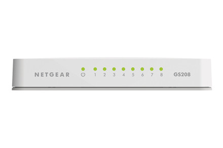 Netgear GS208-100PAS network switch Unmanaged L2 Gigabit Ethernet (10/100/1000) White 45594