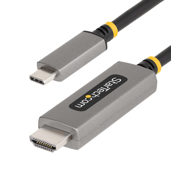 StarTech.com 6ft (2m) USB-C to HDMI Adapter Cable, 8K 60Hz, 4K 144Hz, HDR10, USB Type-C to HDMI 2.1 Video Converter Cable, USB-C DP Alt Mode/USB4/Thunderbolt 3/4 Compatible - USB-C Laptop to HDMI Monitor 065030897419