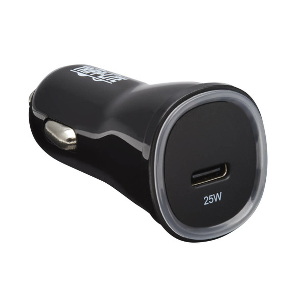 Tripp Lite U280-C01-25-1B USB Car Charger - 25W PD Charging, USB-C, Black 037332275332