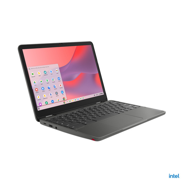 Lenovo 500e Yoga Chromebook 31 cm (12.2") Touchscreen WUXGA Intel® N N200 8 GB LPDDR5-SDRAM 128 GB eMMC Wi-Fi 6E (802.11ax) ChromeOS Grey 196804128184