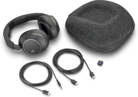 HP Voyager Surround 80 UC Headset Wireless Head-band Music/Everyday USB Type-C Bluetooth Black 196786453328
