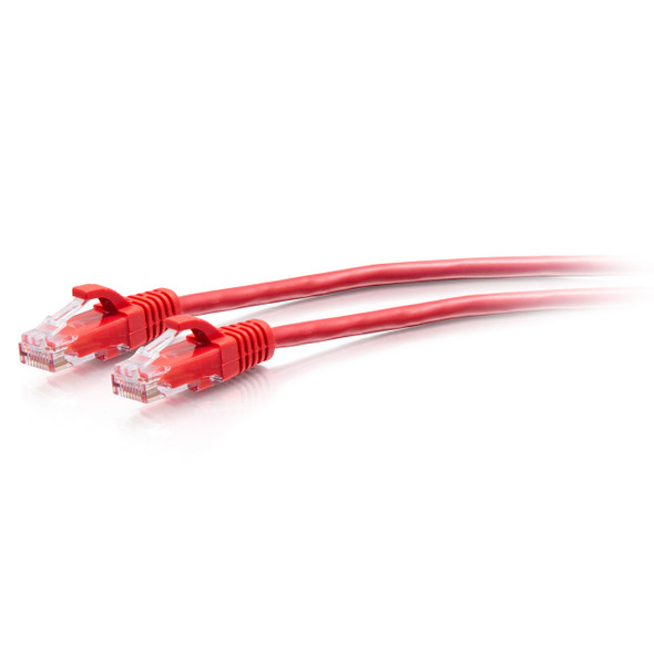 C2G 0.3m Cat6a Snagless Unshielded (UTP) Slim Ethernet Patch Cable - Red 757120301608