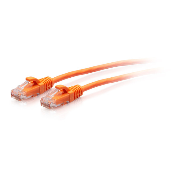 C2G 0.3m Cat6a Snagless Unshielded (UTP) Slim Ethernet Patch Cable - Orange 757120301745