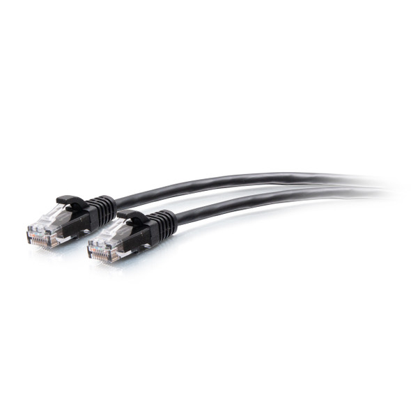 C2G 0.9m Cat6a Snagless Unshielded (UTP) Slim Ethernet Patch Cable - Black 757120301417