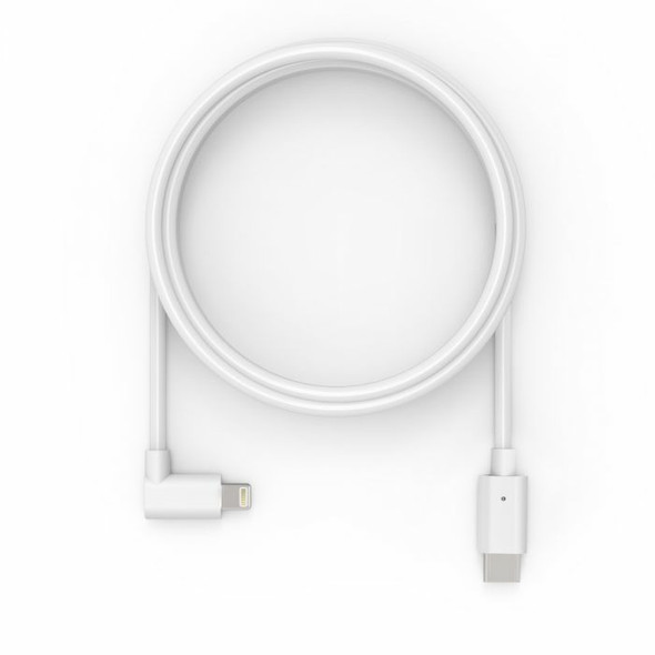Compulocks 6ft USB-C Male to 90 Degree Lightning Charging Cable Right Angle White 819472024014