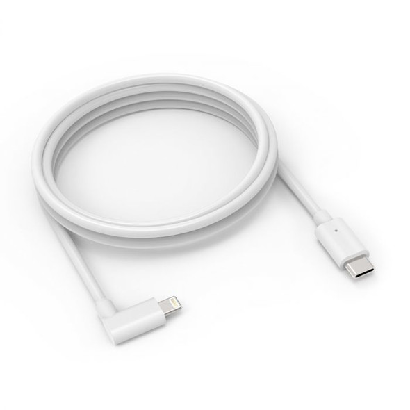 Compulocks 6ft USB-C Male to 90 Degree Lightning Charging Cable Right Angle White 819472024014
