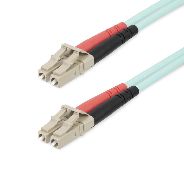 StarTech.com 20m (65ft) LC/UPC to LC/UPC OM4 Multimode Fiber Optic Cable, 50/125µm LOMMF/VCSEL Zipcord Fiber, 100G Networks, Low Insertion Loss, LSZH Fiber Patch Cord 65030900690