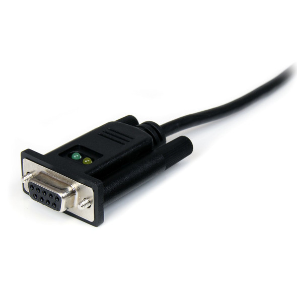 StarTech.com 1 Port USB to Null Modem RS232 DB9 Serial DCE Adapter Cable with FTDI 46242