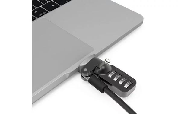 Compulocks Ledge Lock Adapter for MacBook Pro 13" M1 & M2 with Combination Cable Lock Silver 819472022003 UNVMBPRLDG01CL