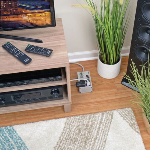 Tripp Lite Isobar 4-Outlet Surge Protector, 6 ft. Cord with Right-Angle Plug, 3330 Joules, Diagnostic LEDs, Metal Housing 46338