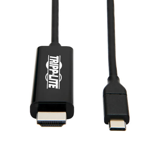 Tripp Lite USB-C to HDMI Adapter Cable (M/M) - 3.1, Gen 1, Thunderbolt 3, 4K @ 60 Hz, Converter on HDMI End, Black, 0.91 m 46377