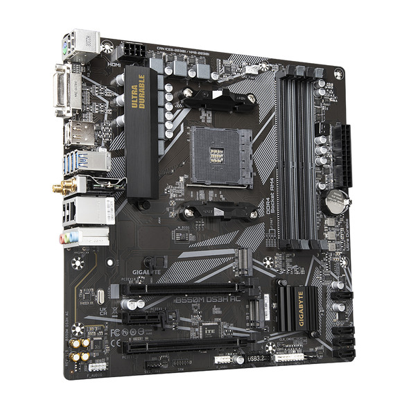 Gigabyte B550M DS3H AC (rev. 1.5/1.6) AMD B550 Socket AM4 micro ATX 889523024416