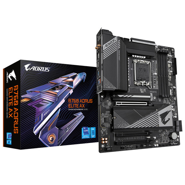 Gigabyte B760 AORUS ELITE AX (rev. 1.0) Intel B760 LGA 1700 micro ATX 889523035924