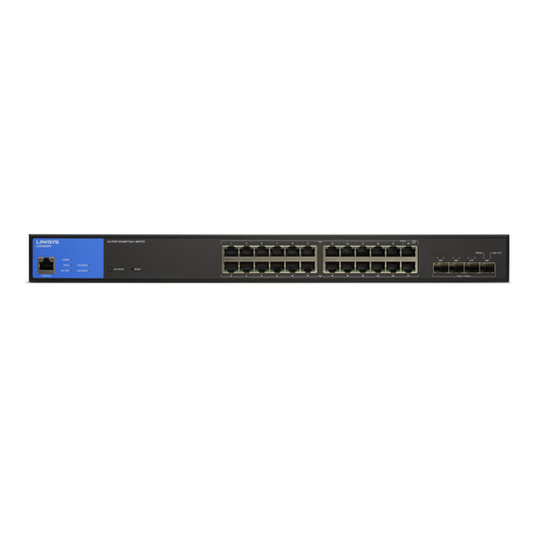 Linksys LGS328MPC network switch Managed L3 Gigabit Ethernet (10/100/1000) Power over Ethernet (PoE) Black, Blue 745883810178