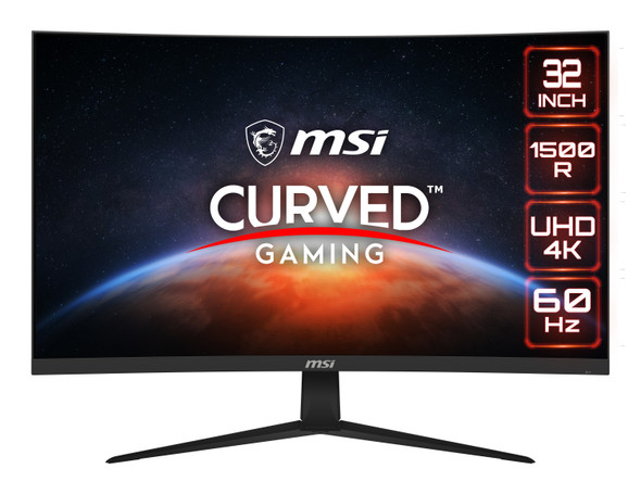 MSI G321CUV computer monitor 80 cm (31.5") 3840 x 2160 pixels 4K Ultra HD Black 824142285749
