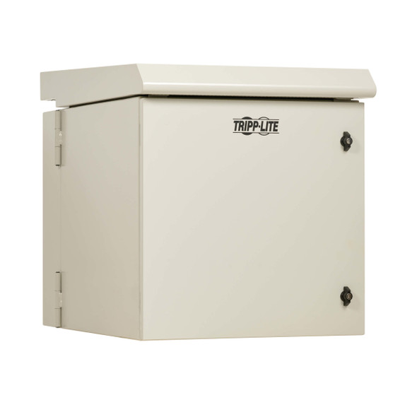 Tripp Lite SmartRack Industrial Enclosure with Lock - NEMA 3R, Wall Mount, Metal Construction, Hinged Back, Internal Fans, 32 in. Depth, 12U, Gray 037332277862